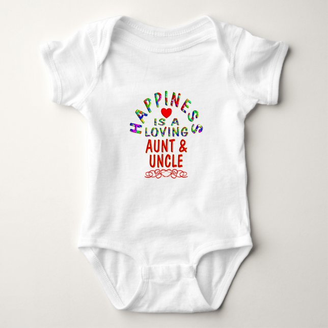 Body Para Bebê Tia & tio Felicidade (Frente)