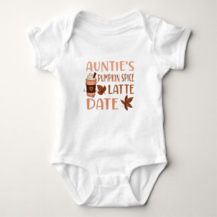 Body Para Bebê Tias Pumpkin Spice Data de Latência, Tia Chá de fr