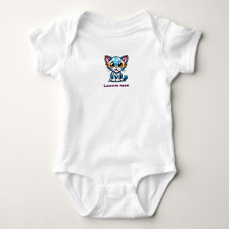 Body Para Bebê Tie Dye Kitty Cat Diz Me Ama