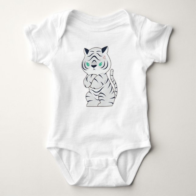 Body Para Bebê Tiger com raiva (Frente)