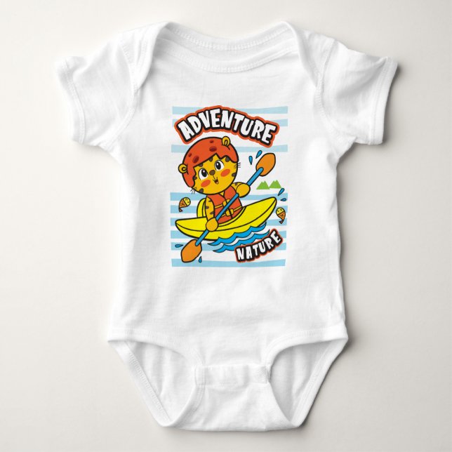 Body Para Bebê Tiger kayaking (Frente)