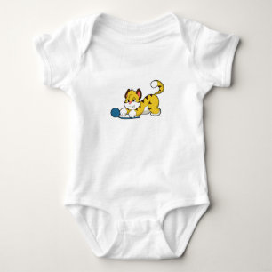 Body Para Bebê Tigre com bola de fio Woll