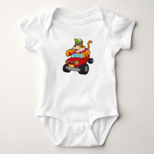 Body Para Bebê Tigre com carro