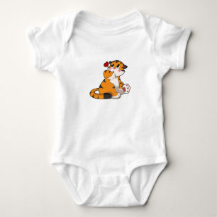 Body Para Bebê Tigre com Coração
