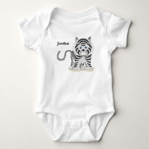 Body Para Bebê Tigre de bebê branco bonito do miúdo