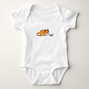 Body Para Bebê Tigre gato com rato