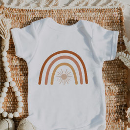 Body Para Bebê TINLEY Cute Bohemian Terracotta e Rust Rainbow