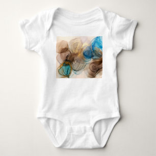 Body Para Bebê Tinta Álcool, Abstrato Mineral Branqueado.