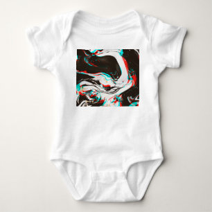 Body Para Bebê Tinta Marmoreada: Textura Falsa.