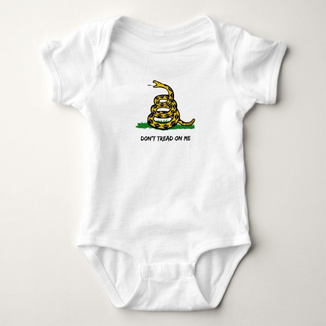 Body Para Bebê Tiny but Free – Gadsden Flag Baby Onesie (Frente)