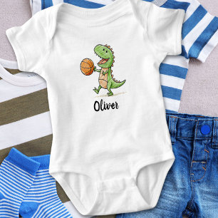 Body Para Bebê Tiny Trex Jogando Basquete