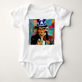 Body Para Bebê Tio Americano Sam