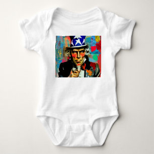 Body Para Bebê Tio Americano Sam