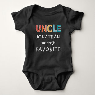 Body Para Bebê Tio Favorito Personalizado Que Eu Amo Meu Tio