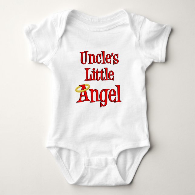 Body Para Bebê Tio's Little Angel (Frente)