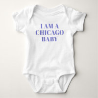 Tipografia Azul Roupas de Bebê Chicago