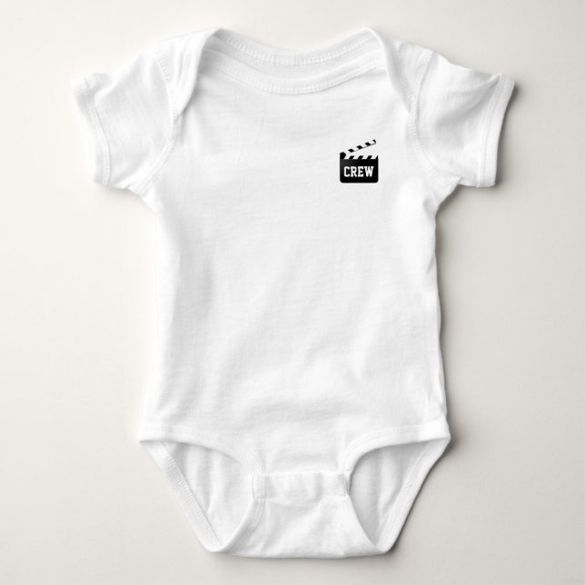 Body Para Bebê Tipografia da Tripulação Engraçada - Quadro Branco (Frente)