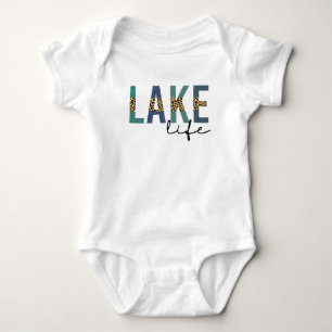 Body Para Bebê Tipografia de Impressão de Guepardo Lake Life