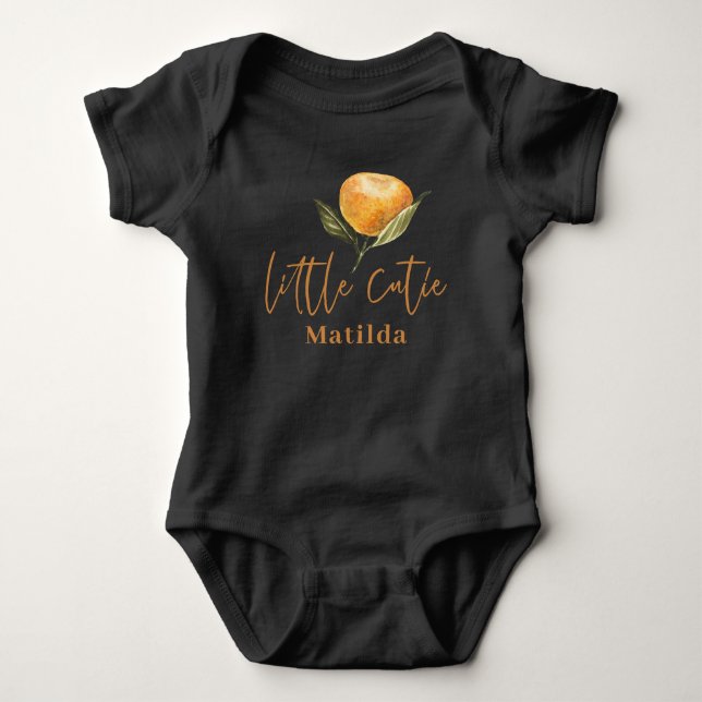 Body Para Bebê Típografia moderna com script - bebê novo e bonito (Frente)