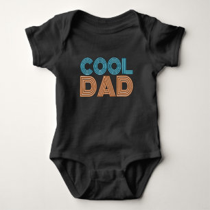Body Para Bebê Tipografia Neon do Dia de os pais legal Roupa