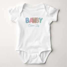 Body Para Bebê Tipografia Personalizada de Bebê Fofinho – mãozinh