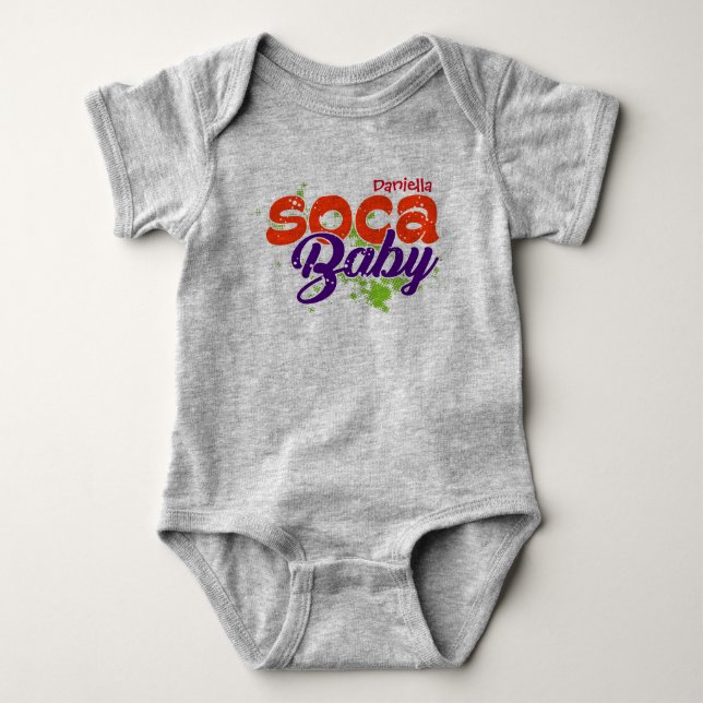 Body Para Bebê Tipografia Soca Baby (Frente)