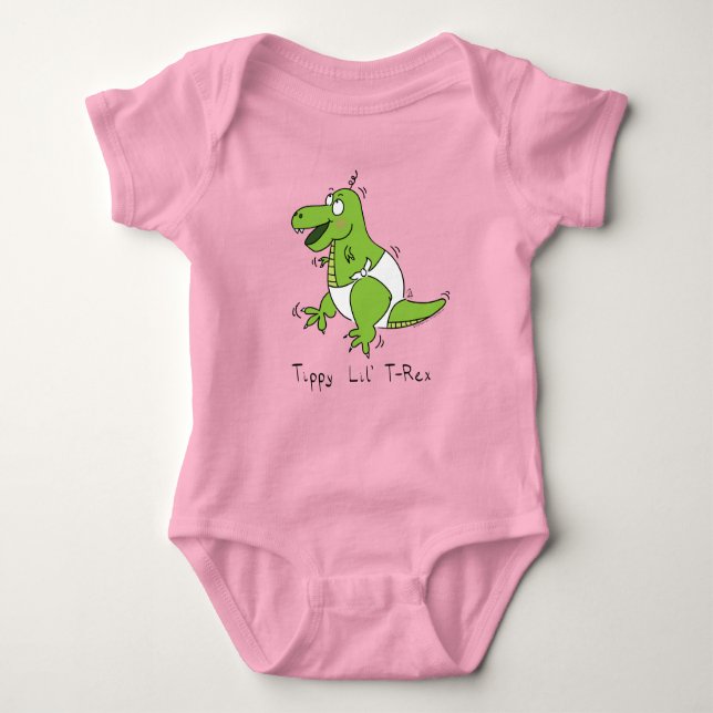 Body Para Bebê Tippy Lil T-rex Bebê Dinossauro Bebê Crianças Bebê (Frente)
