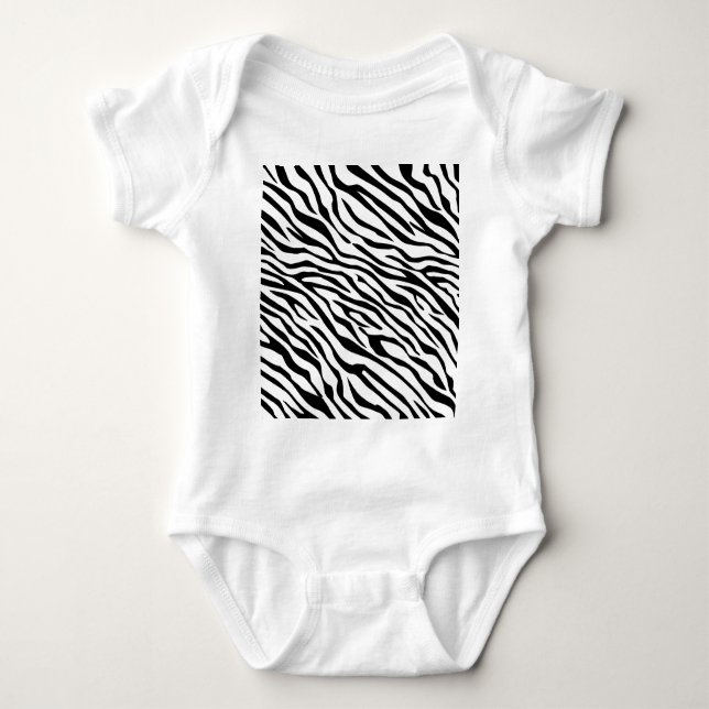 Body Para Bebê Tiras de Zebra Mágica Clique para Personalizar a c (Frente)