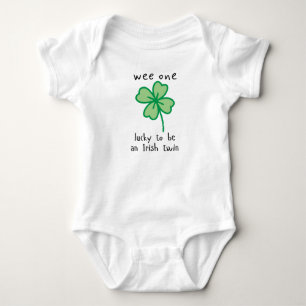 Body Para Bebê Tivemos sorte de ser um gêmeo irlandês - roupa par