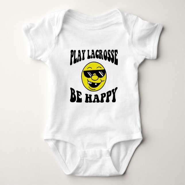 Body Para Bebê Tocar Lacrosse Seja Feliz (Frente)