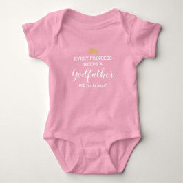 Body Para Bebê Toda Princesa Precisa de um Padrinho Proposta
