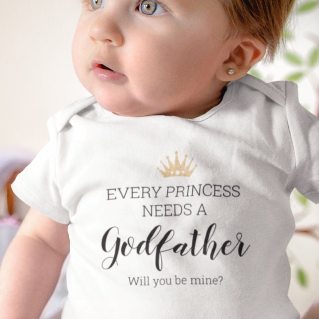 Body Para Bebê Toda Princesa Precisa De Uma Proposta De Padrinho (Criador carregado)