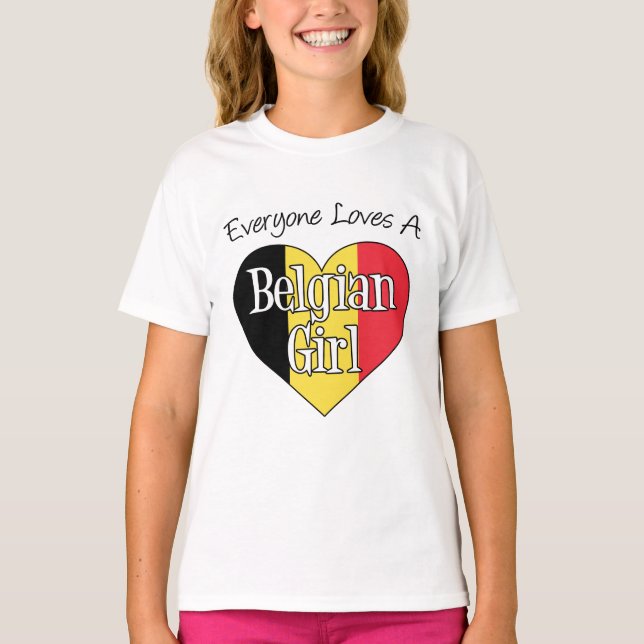 Body Para Bebê Todo Mundo Adora Uma Menina Belga (Frente)