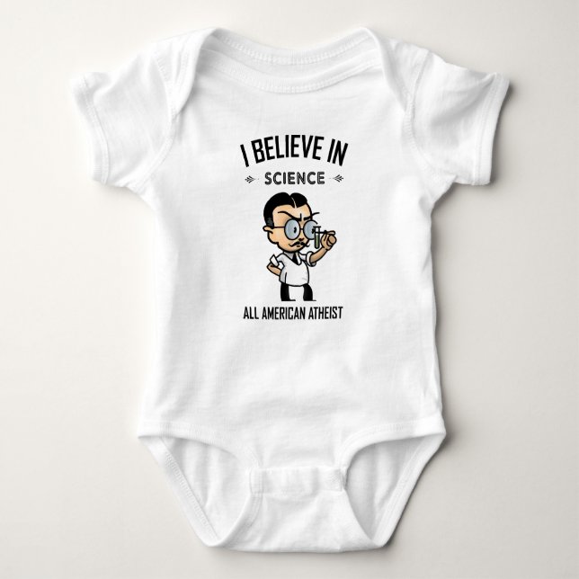 Body Para Bebê Todo o ateu americano (Frente)