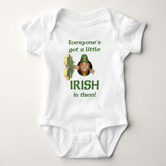 Body Para Bebê Todos obteve um irlandês pequeno (Frente)