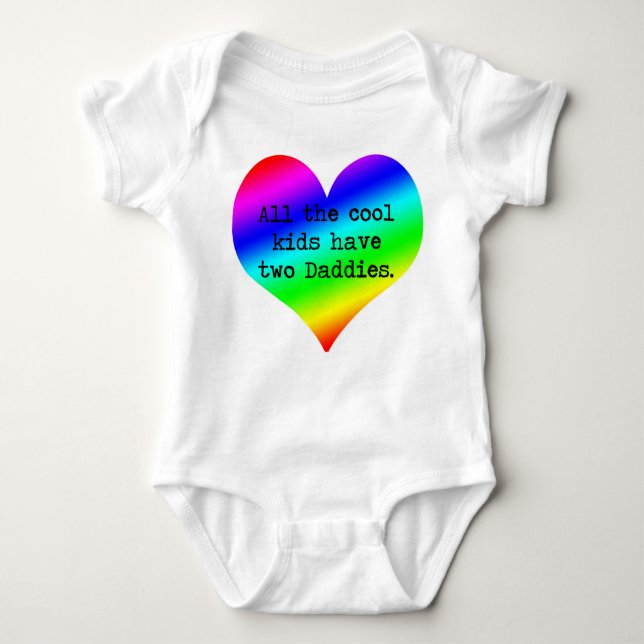 Body Para Bebê Todos os miúdos legal têm dois pais ....... (Frente)