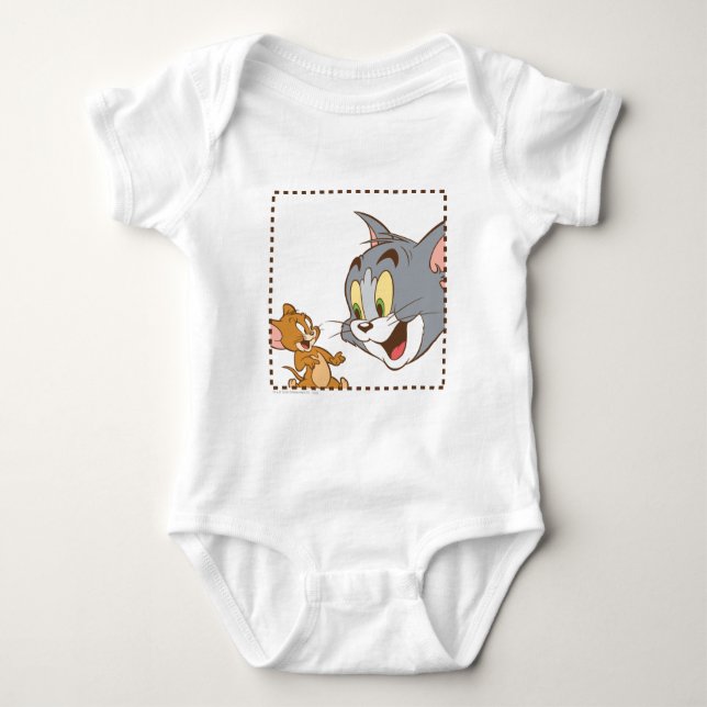 Body Para Bebê Tom and Jerry Stamp (Frente)