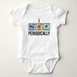 Body Para Bebê Tombadilho engraçado da química periòdicamente