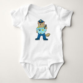 Body Para Bebê Tomcat como agente da polícia com Uniforme e Micro