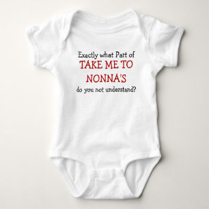 Body Para Bebê Tome-me ao Bodysuit da criança do bebê de Nonna