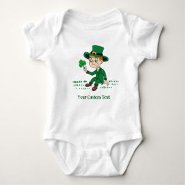 Body Para Bebê Toon leprechaun bonito com shamrock e arco-íris
