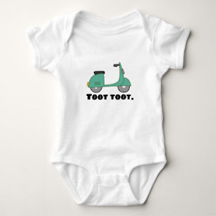 Body Para Bebê "toot toot" patinete horn fofo