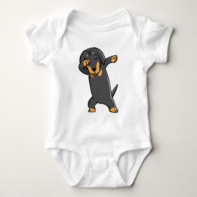 Body Para Bebê Toque ligeiro do Dachshund (Frente)