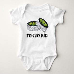 Body Para Bebê Tóquio Kid Japão Comida japonesa Avocado Sushi Rol