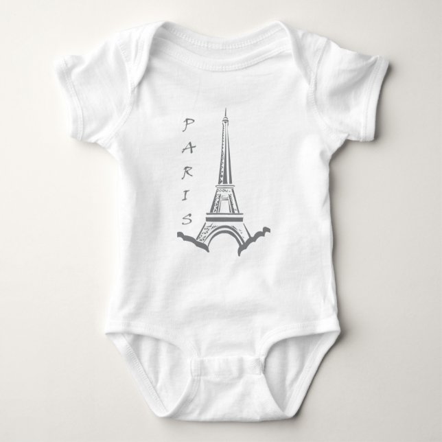 Body Para Bebê TORRE Eiffel de PARIS (Frente)