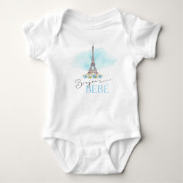 Body Para Bebê Torre Eiffel de Paris Bonjour Bébé Baby Bodycase