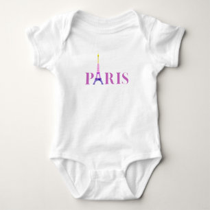 Body Para Bebê Torre Eiffel-Paris-Vibrante e Colorida-
