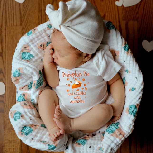 Body Para Bebê Torta de Abóbora & Abraços (Criador carregado)