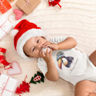 Body Para Bebê Toucan Winter Vibes, personalizado