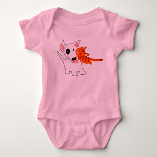 Body Para Bebê Touro de Cartoon Bonito Terrier e Roupa para Bebê